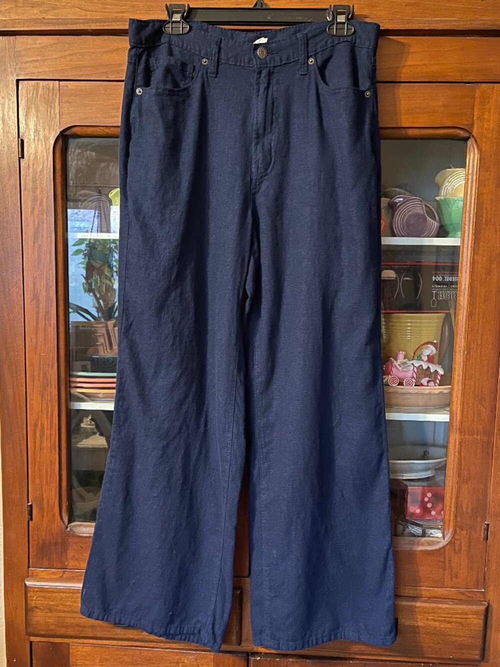 Women's  GAP Linen Wide-Leg Pants-Size 12